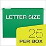 Pendaflex Recycled Hanging File Folders, 1/5 Tab, Letter Size, Bright Green, 25/Box (81610)~#|#~944EDB8E-B6A3-4FEC-8DE942737E1D8CC9_sc7