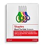 Staples Teacher Pack 5" Kids Blunt Tip Stainless Steel Scissors, Straight Handle, Right and Left Handed, 12/Pack (TR55058)~#|#~944F6833-8105-4B75-96F44183293652B0_sc7