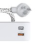 STANLEY SurgeMax 4-Outlet Surge Protector Power Strip with 2-USB Ports & Braided Fabric Cord, 6-ft., 600 Joules, White (33253)~#|#~94516142-DFA5-4BB9-891150705B96BB4D_sc7