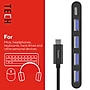 Staples TECH 4-Port USB 3.0 Hub, Black (ST62372)~#|#~945C2BBA-7A00-4BD9-81A180E2C8F838F3_sc7