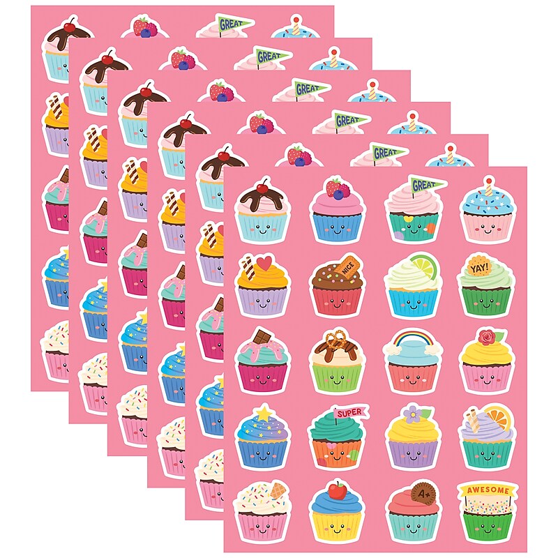 Teacher Created Resources Cupcake Smelly Stickers, Multicolored, 120/Pack, 6/Packs/Bundle (TCR9439-6) image 1