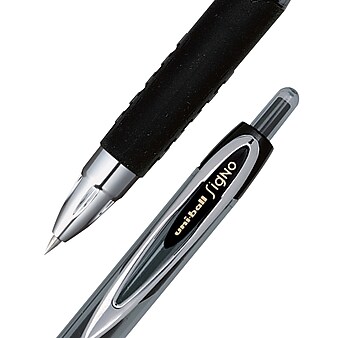 uniball 207 Retractable Gel Pens, Ultra Micro Point, 0.38mm, Black Ink, Dozen (1790922)