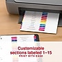 Staples Customizable Table of Contents Numeric Dividers, 1–15 Tabs, Multicolor, Reinforced Binder Index Dividers~#|#~946297C2-D8A5-4ED4-A6DF47BD6B61C962_sc7