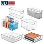 iDESIGN Assorted Stackable Plastic Storage Bin with Handles, Clear, 6/Pack (95583N)~#|#~9463304E-F60B-45A5-B3FB1EDEF720E9BA_sc7