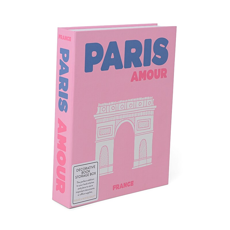 DesignWorks Ink Paris Book Storage Container with Lid, Paperboard, Multicolored (TBBX-103) image 1