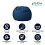 Flash Furniture Dillon Cotton Small Refillable Bean Bag Chair, Denim (DGBEANSMDENIM)~#|#~946553CB-BB56-4178-8FA14A70A7D4152A_sc7
