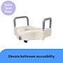 Medline Light Easy Locking Raised Toilet Seat with Arms, 5" H, 400 lb.Capacity, White (G4-602KRX1)~#|#~9467BBA2-A64E-45D4-BEE329AF0084C5BC_sc7