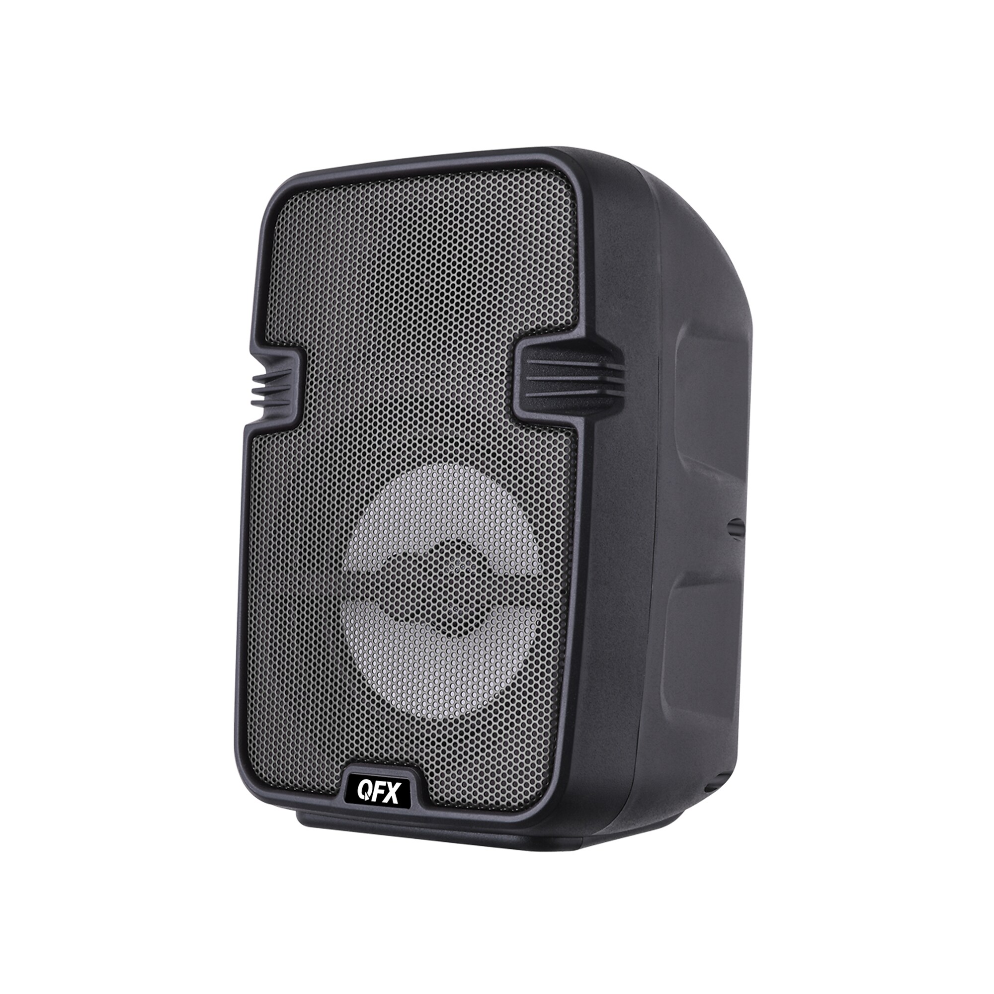 QFX True Wireless Portable Bluetooth Speaker with LED Party Lights, FM Radio & Microphone Input, Charcoal (BT-60-CHR) Sansujyuku sansujyuku.com