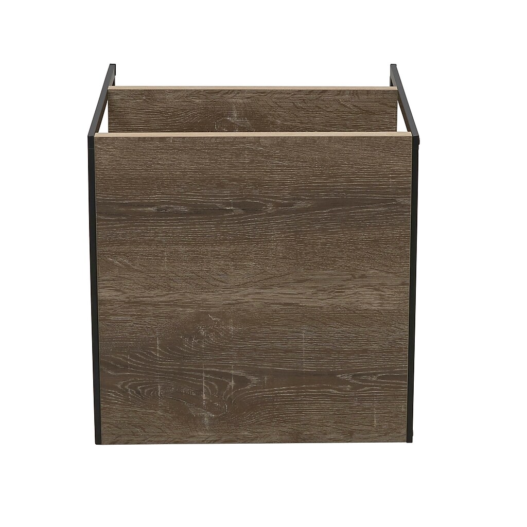 Top view of end table showing wood grain surface