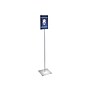 Azar Sign Holder, 8.5" x 14", Vertical, Freestanding, Clear/Silver Acrylic (300866)~#|#~946EEC7F-F6B4-4F38-BCC5327CFCCB1E3A_sc7