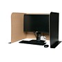 Flipside Foldable Cardboard Freestanding Privacy Shield w/Pass-through Window, 23"H x 70"W, Kraft/Black, 12/Pack (61860)~#|#~94706903-E0BE-449D-91B36371D0D4BCC8_sc7