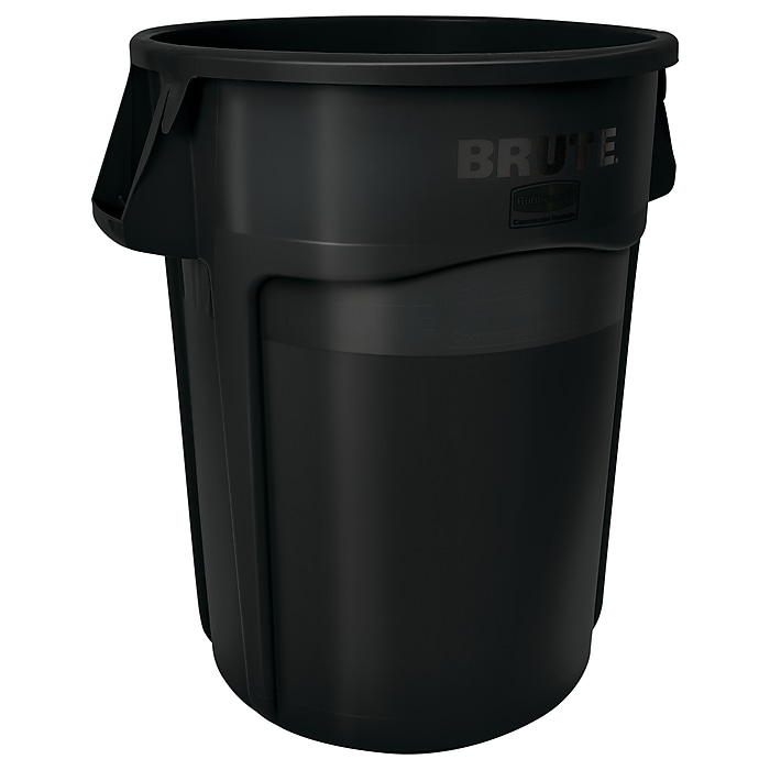 BD タッパー 黒 Rubbermaid Brute Indoor Trash Can w/ No Lid, Black Resin, 44 Gal