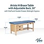 Aristo Wood Physician Adjustable Exam Table with Shelf, Dual Drawer Cabinet, Paper Cutter, Holder, 500 lb Capacity, Blue~#|#~947B96A0-F473-4667-875187BFEC7826E4_sc7