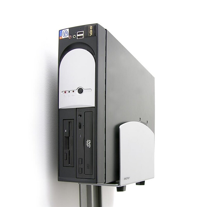 Ergotron Adjustable Computer Wall Mount CPU Holder, Silver (97-468-202) image 1