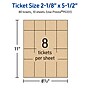 Avery Integrated Cards, 2-1/8" x 5-1/2", Matte Kraft Brown, 80/Pack (95331)~#|#~94848435-17F8-44FB-90CBA9C934CEC6D1_sc7