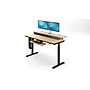 VersaDesk PowerLift Split-Level 60"W Electric Rectangular Adjustable Standing Desk, Maple/Black (PL2SD6030-BM)~#|#~94933480-685F-4280-AE557765A864CF90_sc7