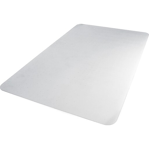 Ecotex Carpet Chair Mat, 45" x 53", Designed for LowPile Carpet, Clear