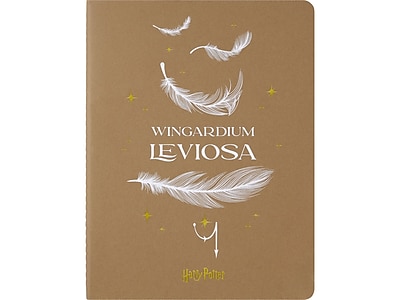 Moleskine Limited Edition Harry Potter Wingardium Leviosa Journal, 7.5" x 9.5", Narrow-Ruled, Kraft, 120 Pages (272173)