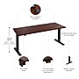 Bush Business Furniture Move 40 Series 72"W Electric Height Adjustable Standing Desk, Hansen Cherry/Black (M4S7230HCBK)~#|#~949C5780-9B5A-4DB0-9EBCAEE46E467DCE_sc7