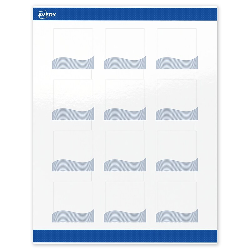 Avery Laser/Inkjet Square Multipurpose Labels, 2" x 2", White, 120/Pack (S00-ETW) image 1