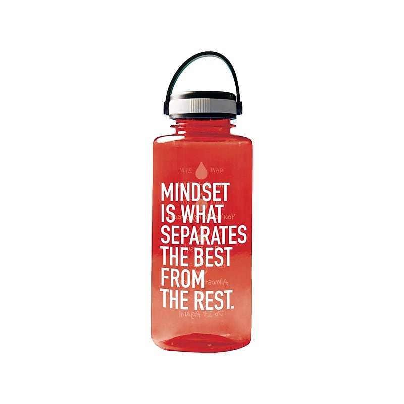 Baudville Drink it Up! "The Best" Plastic Water Bottle, 36 oz., Red, 2/Pack (1396379P231) image 1