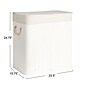 Household Essentials 39-Gallon 2-Section Hamper with Lid, Bamboo, White (HE1226)~#|#~94B4772D-5317-4F1F-AEEC5CB1459C946B_sc7