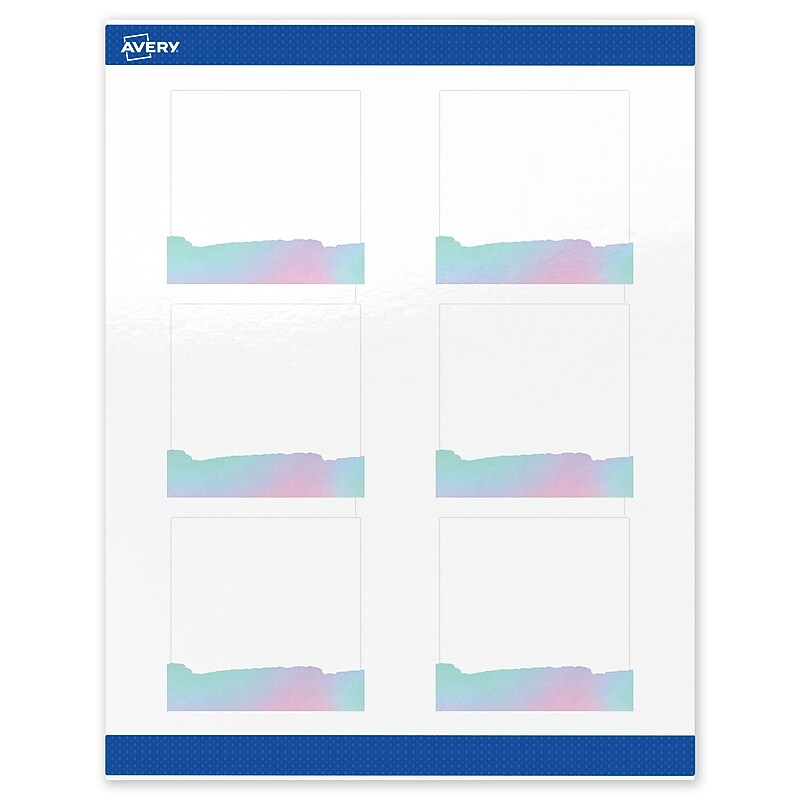 Avery Laser/Inkjet Square Multipurpose Labels, 3" x 3", White, 120/Pack (S00-F42) image 1