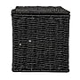 Household Essentials Small Handwoven Paper Rope Wicker Basket with Lid, Black (HE1193)~#|#~94B59099-0263-484D-87F20272463D870E_sc7