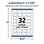 Avery Laser/Inkjet Rectangle Multipurpose Labels, 1" x 1.5", White, 8000 Labels/Box (94219)~#|#~94B8381A-D8CD-41DF-972F9D4317BED38C_sc7
