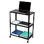 Mind Reader 3-Tier Metal Rolling Cart, Black (ELCART3T-BLK)~#|#~94B9AB6D-827B-4CEE-BC90B9F6E535A0F0_sc7