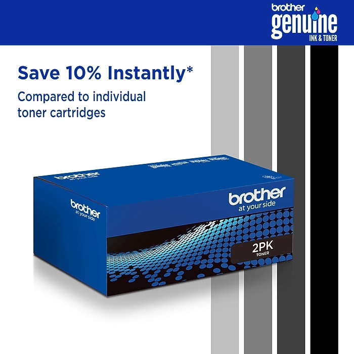 Brother TN-850 Black Toner High Yield Cartridge, 2/Pack (TN8502PK