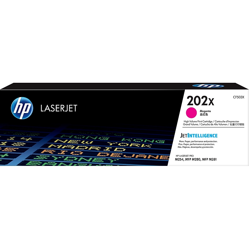 HP 202X Magenta High Yield Toner Cartridge, Prints Up to 2,500 pages (CF503X) image 1