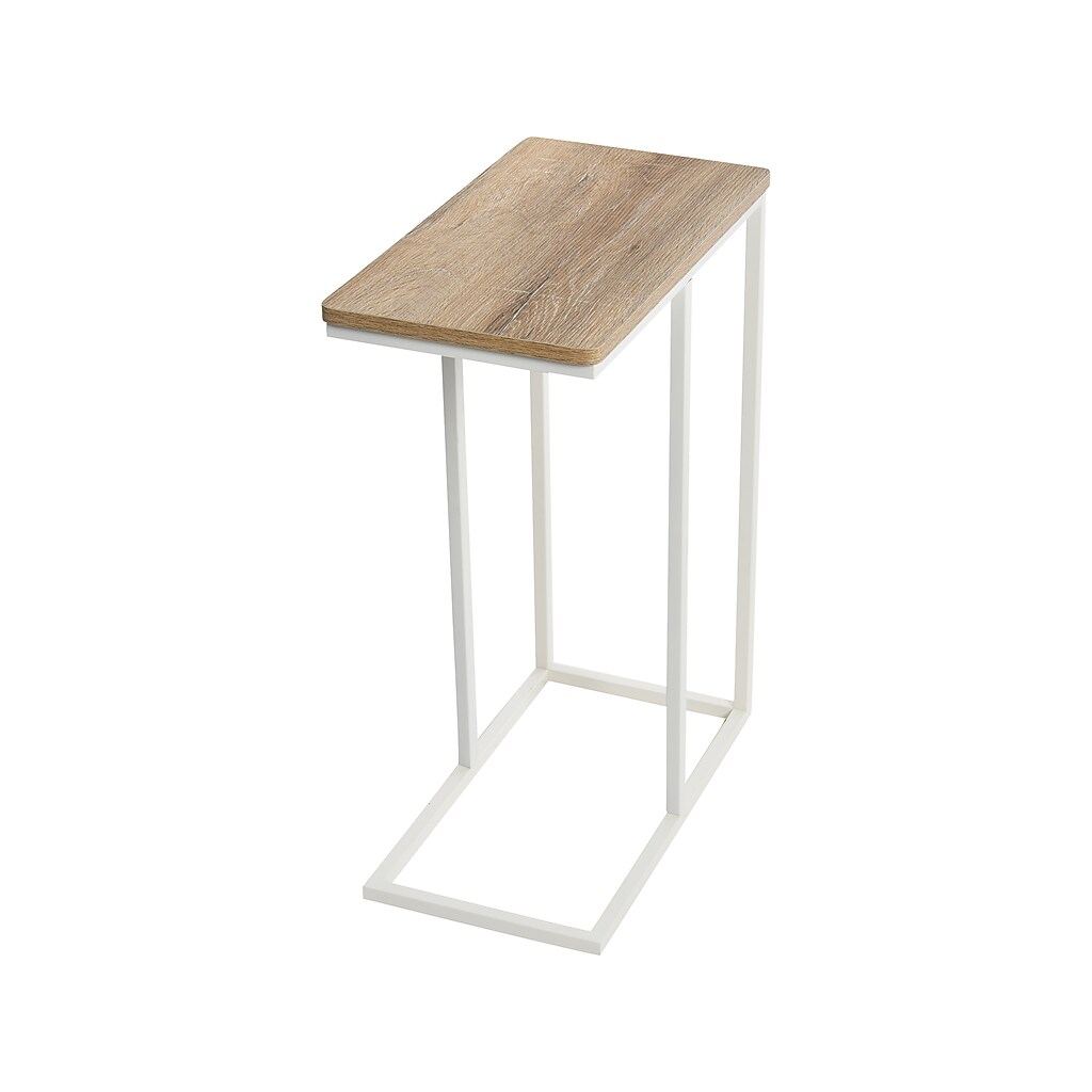 Woodgrain laminate table top piece.