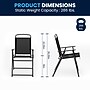Flash Furniture Nantucket Patio Garden Set with Umbrella Table and Folding Chairs, Black, 6/Set (GM202012BK)~#|#~94C43FB4-7519-477B-B142F1B8FC8CA7F5_sc7