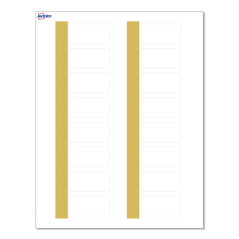 Avery Laser/Inkjet Rectangle Multipurpose Labels, 1" x 2-5/8", White, 160/Pack (S00D1N) image 1