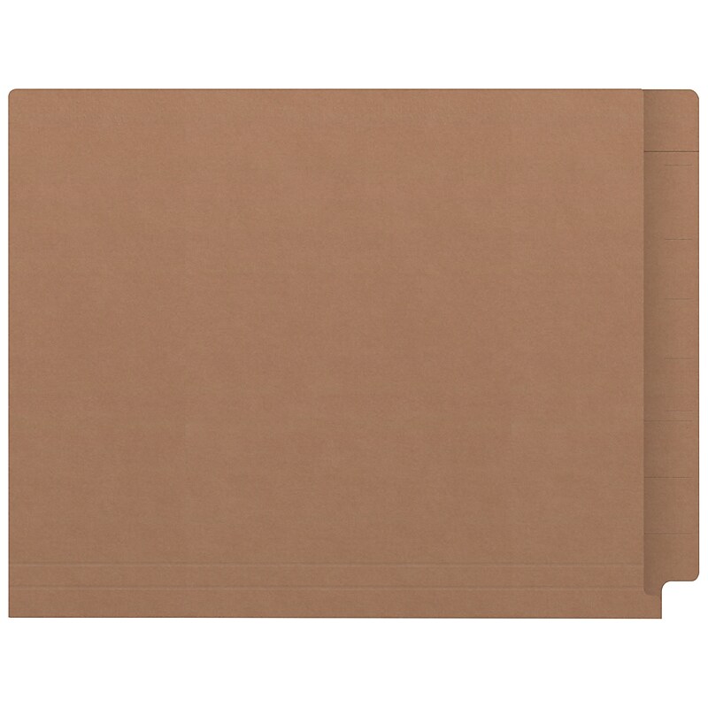 Medical Arts Press Kardex Match Reinforced End Tab File Folder, Straight Cut, Letter Size, Brown Kraft, 100/Box (S-09482-BRN) image 1