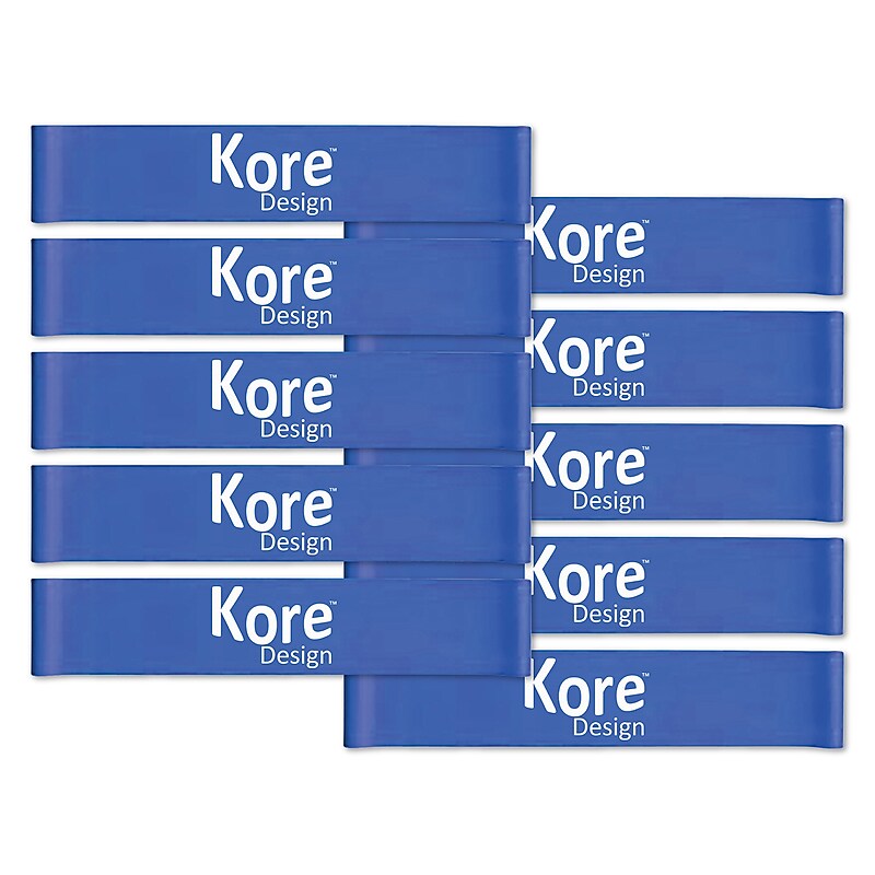 Kore Design Chair Fidget Latex Kick Bands, Blue, 10/Pack (KD-KB1001) image 1