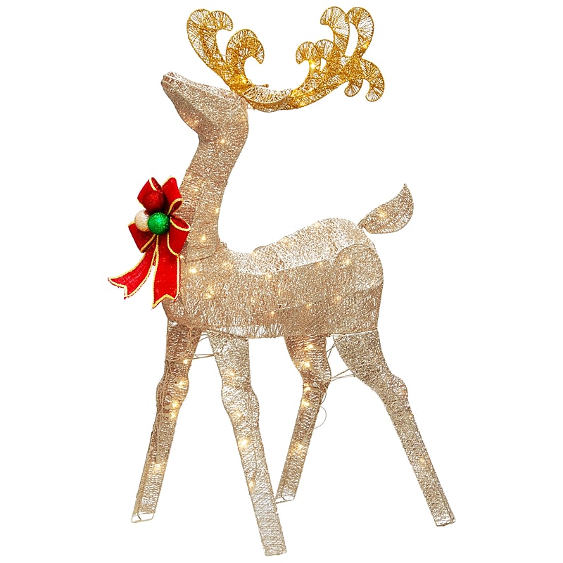National Tree Company 48" Reindeer Decoration with White LED Lights (DF-070020U) image 1