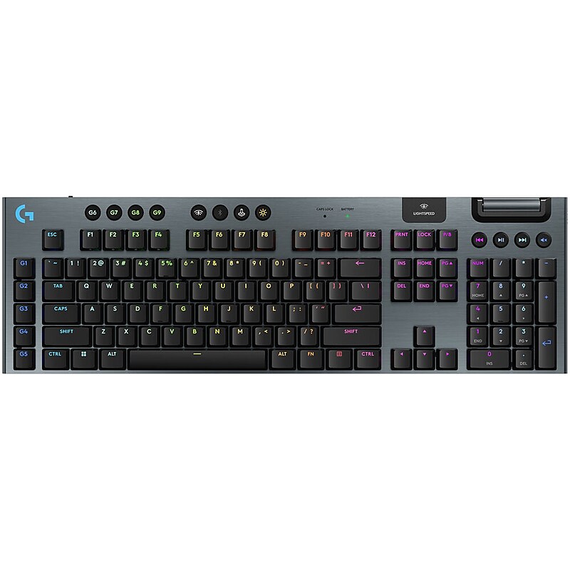 Logitech G915 X LIGHTSPEED Wireless Gaming Linear Switches Mechanical Keyboard, Black (920-012696) image 1
