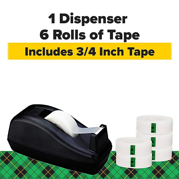 Scotch Magic Invisible Tape with Dispenser, 3/4