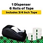 Scotch Magic Invisible Tape with Dispenser, 3/4" x 27.77 yds., 1" Core, 6 Rolls/Pack (810C40BK)~#|#~94D0E326-84CC-49BD-9146606DF015F0CA_sc7