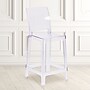 Flash Furniture Ghost Counter Stool in Transparent Crystal with Square Back, 4/Pack (4OWSQUAREBACK24)~#|#~94D69ACA-DDEF-4548-BB0BEEC4CCB2F38F_sc7