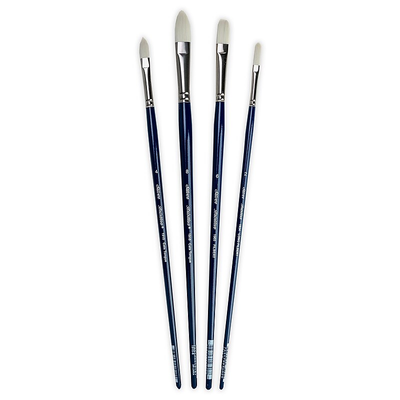Silver Brush Bristlon Cats Tongue Brushes, 4/Pack (SLVBR1954) image 1