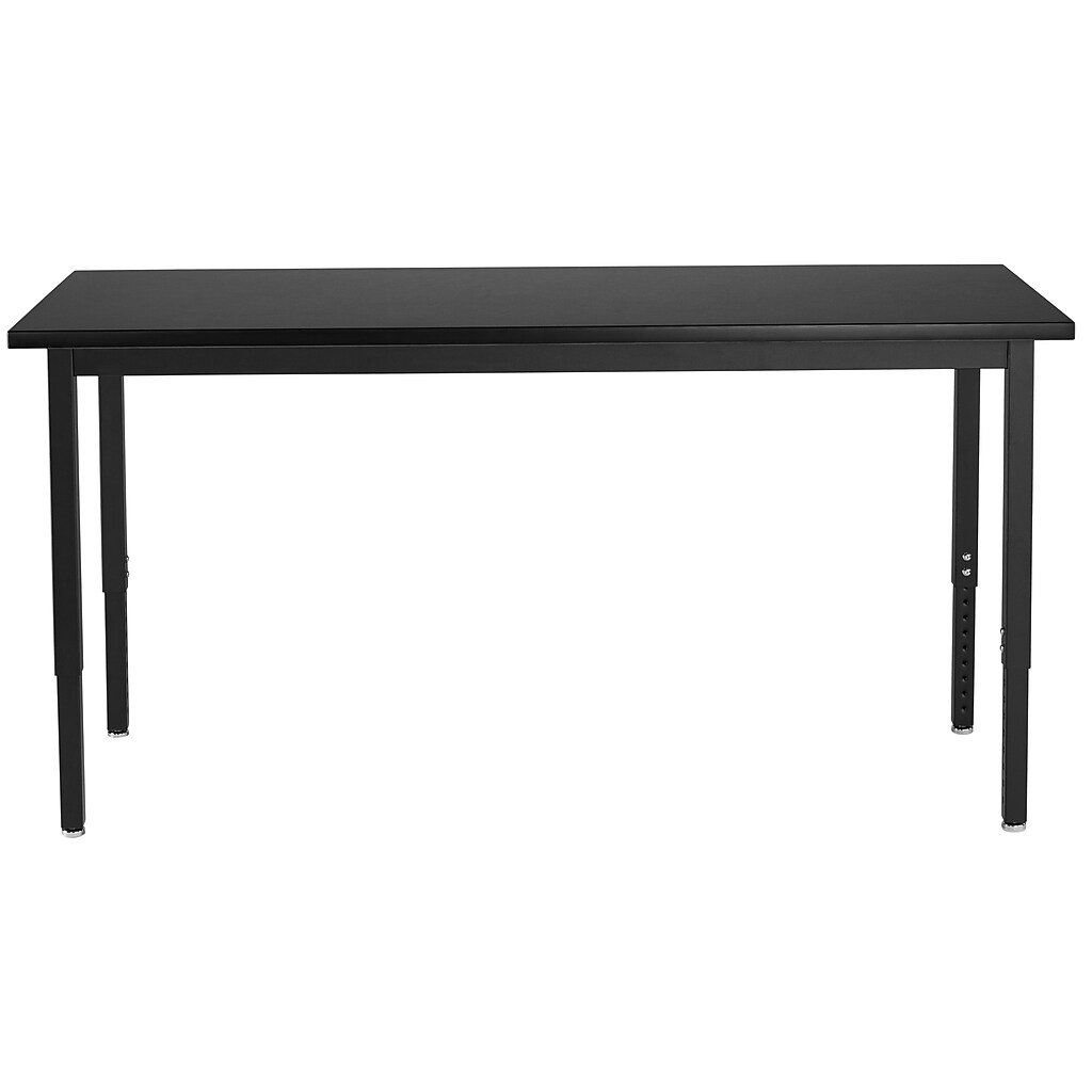 Black rectangular table shown full view