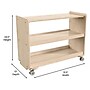 Flash Furniture Bright Beginnings Mobile 2-Section Storage Cart, 24.5"H x 31.5"W x 13"D, Brown (MK-KE24107-GG)~#|#~94E1CFF7-667F-413D-B5C0E1BAECAF6699_sc7