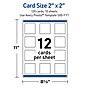 Avery Square Integrated Cards, Matte White, 100/Pack (19479371113)~#|#~94E406A1-2066-48BF-8B78B5285C28D7CA_sc7