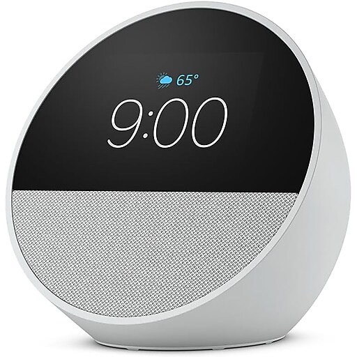 【最終値下げ】Amazon echo spot ホワイト Amazon Echo Spot Wireless Smart Display, Glacier White