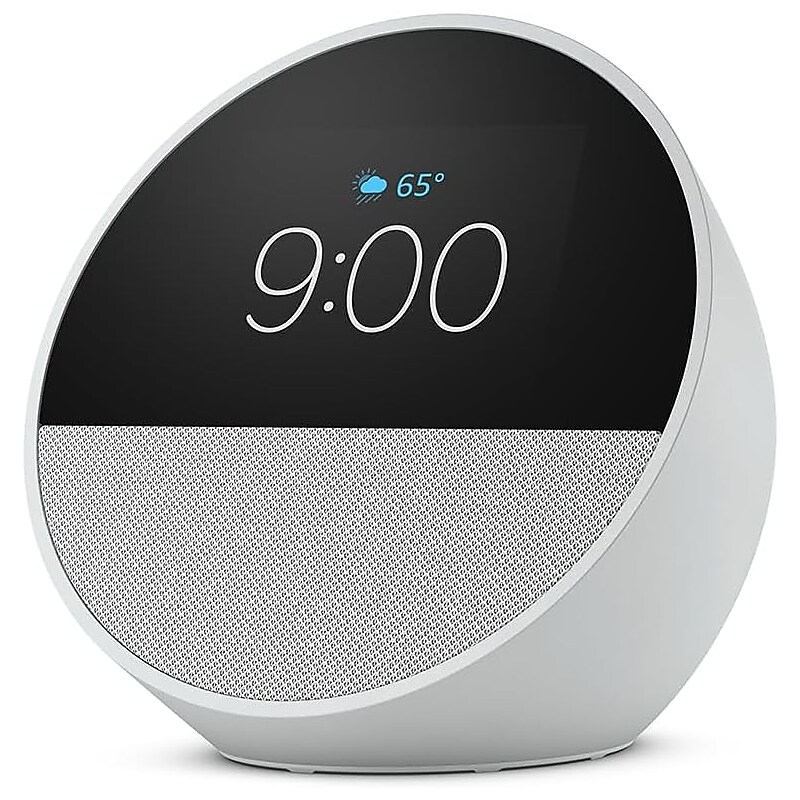 Amazon Echo Spot Wireless Smart Display, Glacier White (B0BFCBKXWL) image 1