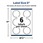 Avery Laser/Inkjet Multipurpose StarburstLabels, 3" Dia, Glossy White, 150/Pack (94609)~#|#~94EBAB51-ED6F-4E65-9ECC6E1565D2F01A_sc7