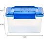 Iris WeatherPro 6.5 qt. Latch Lid Storage Bin, Clear/Blue (500198)~#|#~94EC5FD5-1218-45EE-81B073AC82532BA0_sc7